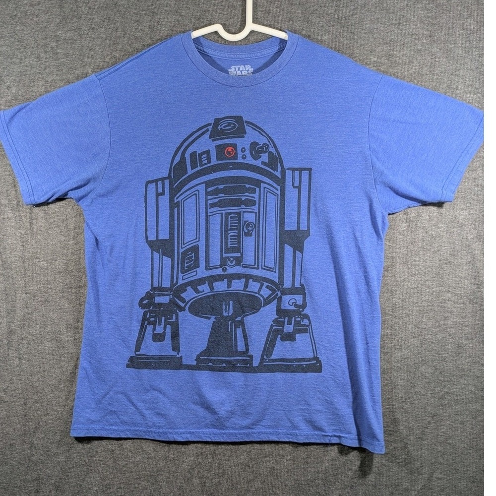 Star‎ Wars R2-D2 Graphic T-Shirt Blue Heather Mad Engine Short Sleeve Men Size L